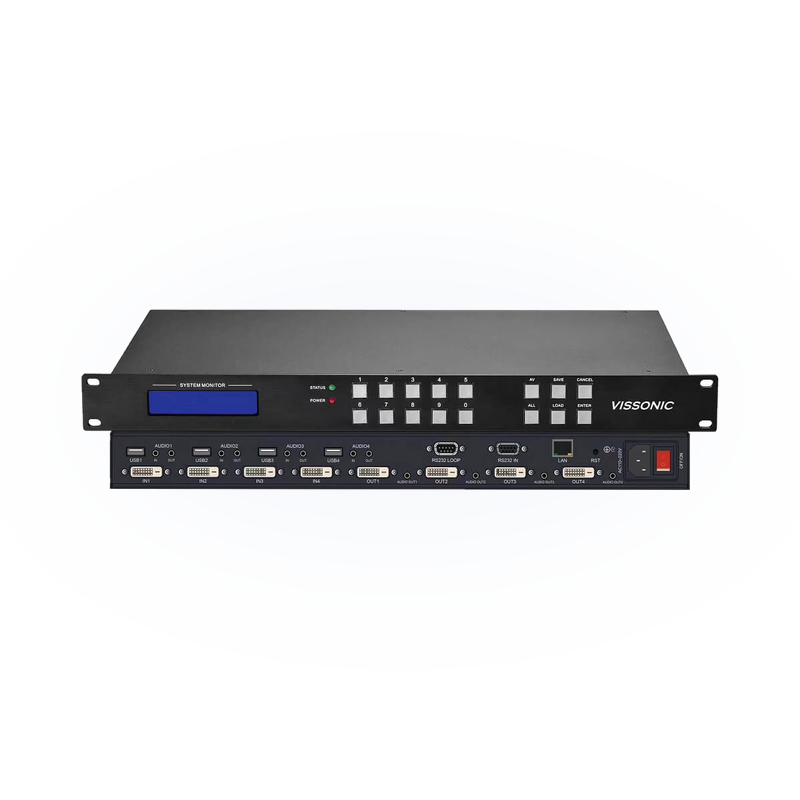 Матричный коммутатор DVI 4×4 Vissonic VIS-DVI0404-VW