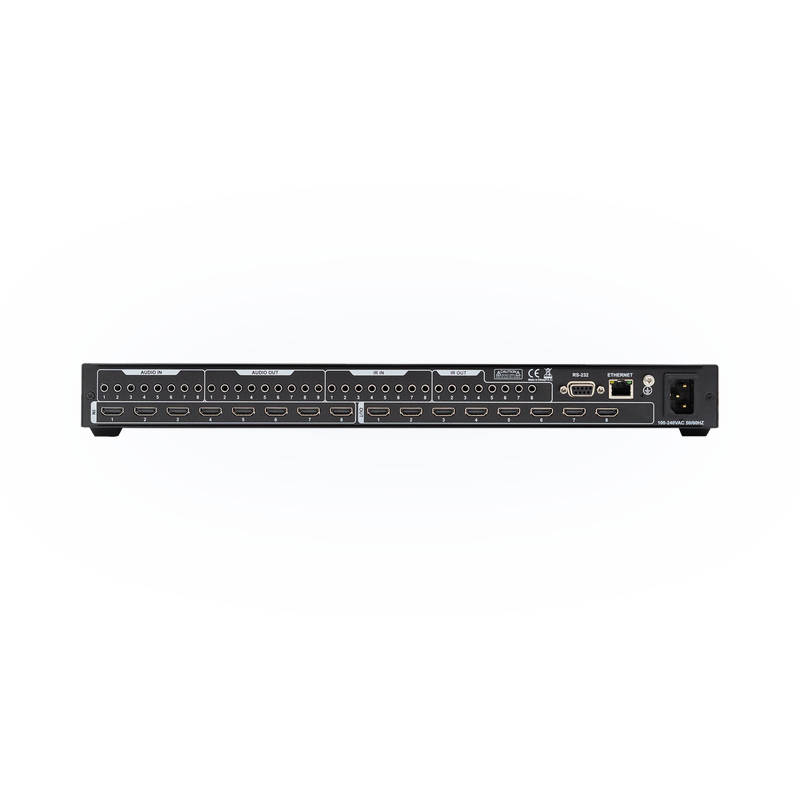 Матричный коммутатор 8×8 с контроллером видеостены Vissonic VIS-UHD0808-VW